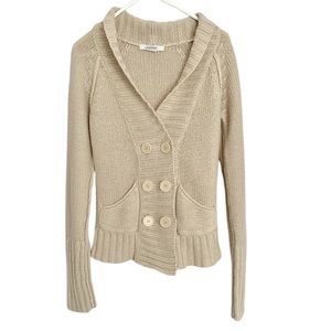 Charlotte Russe Beige Cream Knit Cardigan